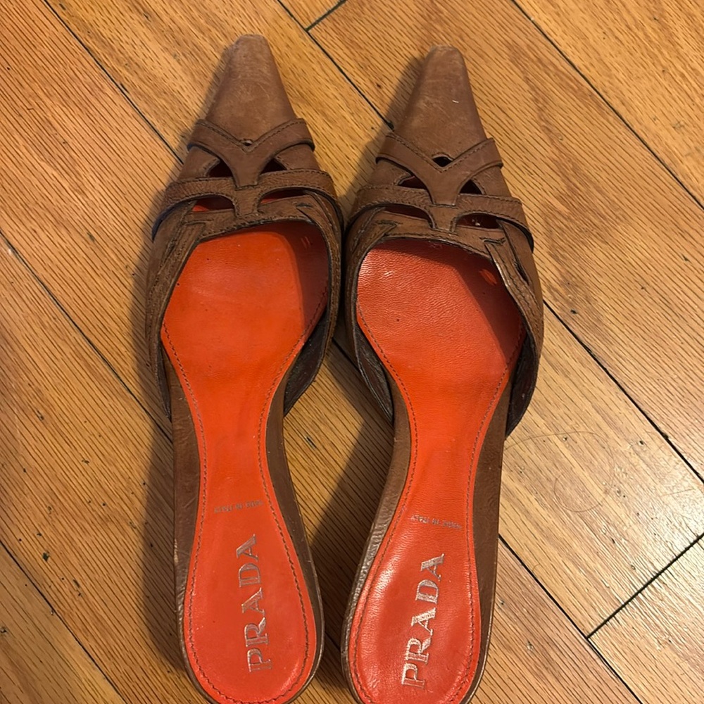 Authentic Prada kitten heel